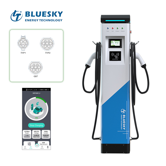 Commercial AC Charging Station for Electric Vehicles New Floor Mounted Solar Fast Outdoor Solar Fast Charging Station for