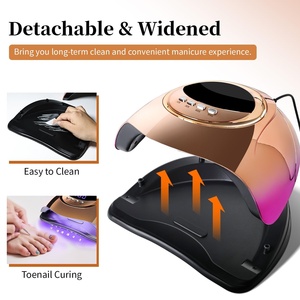 Lampe UV LED dorée pour ongles en gel avec capteur automatique, 4 minuteurs, séchage rapide, séchoir professionnel pour manucure, pour salon et usage domestique - Product Image 3