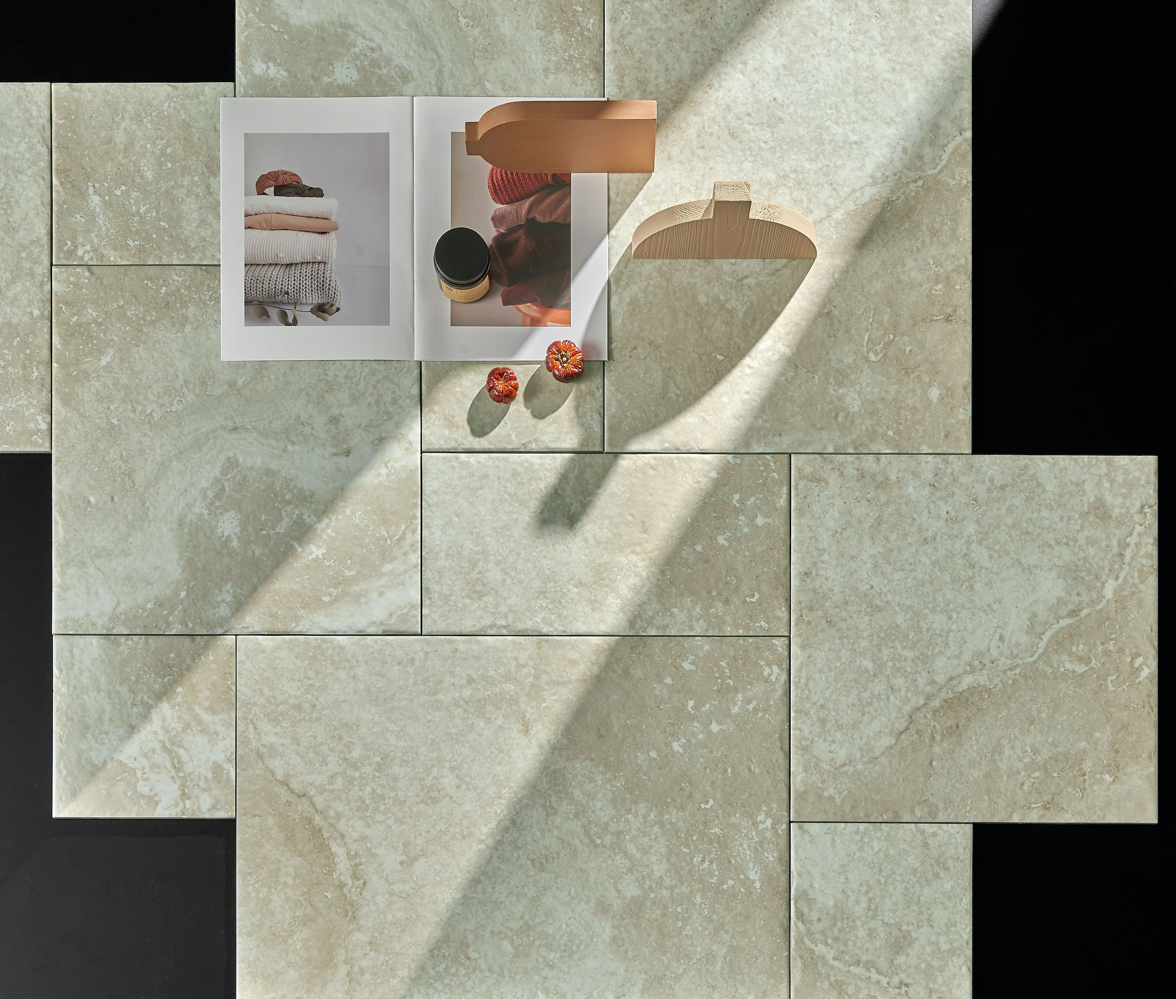 Lime stone tiles Bianco color