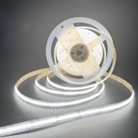 Bande lumineuse LED RGBCCT COB 24V 840 LED par mètre, blanc réglable 3000K-6500K, 5M par rouleau, bande lumineuse flexible pour décoration intérieure