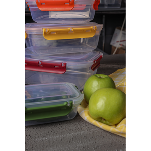 ภาชนะพลาสติกบรรจุอาหารสุญญากาศทรงสี่เหลี่ยมขนาด2400มล. พร้อมฝาล็อคสีสำหรับเตรียมอาหารและใช้ในครัวเรือน - Product Image 5