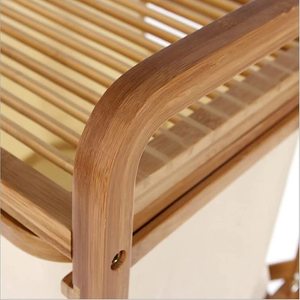 Cesto de <span class=keywords><strong>Ropa</strong></span> Sucia de Bambú de 3 Niveles con 3 Compartimentos <span class=keywords><strong>para</strong></span> el Dormitorio, Sala de Estar o Balcón - Product Image 3