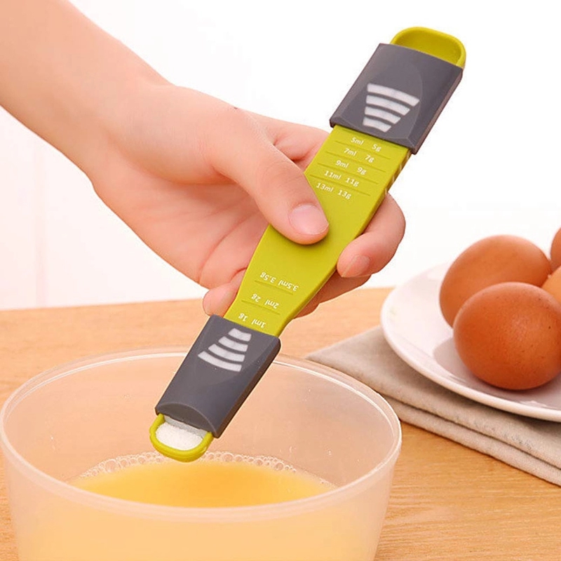 Кухня Регулируемая шкала творческий с двойным концом мерная ложка для выпечки
