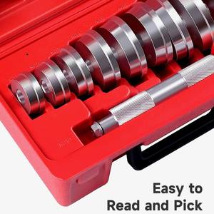 10ชิ้นตัวดึงลูกปืนล้อรถยนต์ลูกปืนอลูมิเนียมสำหรับการแข่งขันและซีลบูชชุดติดตั้งตัวติดตั้งซีลเพลาล้อ - Product Image 2