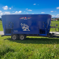Chariot mélangeur d'aliments TMR (Total Mixed Ration) en acier NM400 pour l'élevage de bovins, ovins et autres animaux d'élevage, pour le traitement des aliments et la ferme