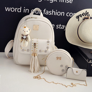 Großhandel Tasche für Schule Schultasche-Sets Mädchen-Tasche Rucksack Luxus-Mode wasserdicht PU-Polyester Damen Damen Reißverschluss & Reißverschluss - Product Image 3