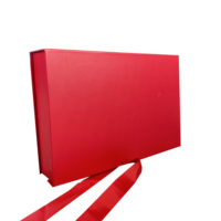 HENGXING Boîte-cadeau magnétique rouge de luxe avec logo imprimé personnalisé Boîtes en papier d'emballage de cadeau de Noël en carton avec ruban
