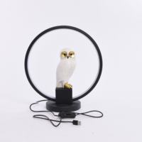 Lampe de table de bureau créative 3D personnalisée, nouvelle, avec motif animal, LED, décoration de chambre d'enfant, décoration de Noël, statue de hibou de luxe, veilleuse pour la maison