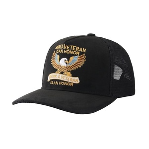 Gorra de béisbol vintage americana transfronteriza con bordado de águila, material de PVC, tela de gamuza afelpada, ajustable - Venta al por mayor - Product Image 1