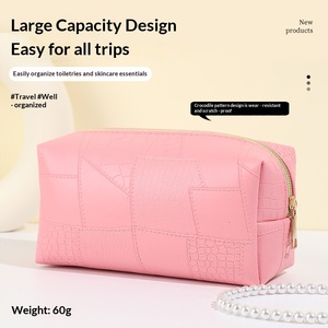 Nouvelle trousse de toilette en PU à motif crocodile, tendance, pour sac, grande capacité, imperméable, pratique, portable, voyage - Product Image 2
