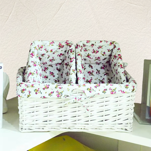 Precio al por mayor Rectángulo Tejido a mano Cesta de cuerda de <span class=keywords><strong>papel</strong></span> Cesta de almacenamiento en rosa con asa de inserción y forro extraíble - Product Image 6