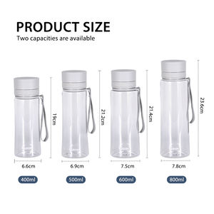 Bouteille d'eau réutilisable multicolores de 500 ml, en plastique sans BPA et étanche avec poignée de transport, pour le sport, la salle de sport, le bureau, le <span class=keywords><strong>camping</strong></span> - Product Image 3