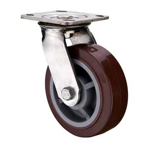 WBD Langlebiger Fabrik preis Edelstahl <span class=keywords><strong>Heavy</strong></span> <span class=keywords><strong>Duty</strong></span> <span class=keywords><strong>Caster</strong></span> PU Material PP Core <span class=keywords><strong>Caster</strong></span> Wheels - Product Image 3