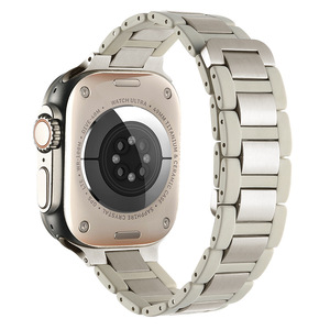 New Rubber + Stainless Steel Magnetic Strap for Apple Watch Series 9 8 7 6 SE 41mm 49mm 42mm Metal Bracelet Band 45 44 38 mm - Product Image 4
