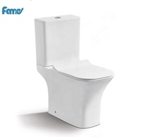 Ensemble WC et siège de toilette en céramique deux pièces, style moderne et épuré, qualité abordable, production usine