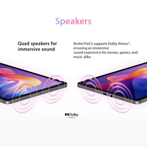 New for Redmi Pad 2 <b>Tablet</b> Global Version 11" 2.5K 90Hz Display MTK Helio G100-Ultra 9000mAh Battery Dolby Atmos 8MP Business - Product Image 2