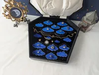 Boîte à bijoux sur le thème du système solaire, peinte à la main aux acryliques, en cuir antique, pour bracelets, bagues et boucles d'oreilles, emballage personnalisé