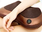 Masseur de cou rechargeable à pétrissage thermique avec fonction musicale |   Oreiller de massage corporel portable multifonction