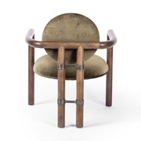 Chaise de canapé nordique douce et confortable texture de cadre en bois massif simple sens du design élevé de la maison moderne flanelle vert foncé