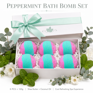 Bombe de bain artisanale à la menthe poivrée et au beurre de karité, boule effervescente hydratante et rafraîchissante pour bain relaxant, convient à tous les types de peau, OEM ODM 120g - Product Image 1