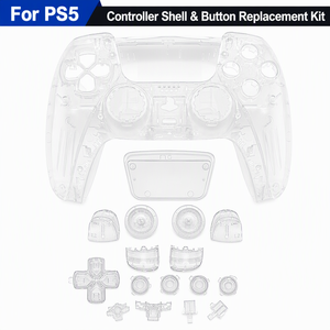 Ersatzgehäuse für <span class=keywords><strong>PS5</strong></span>-Controller Transparente Frontplatte mit Komplettem Tastenset Kristallkappen Reparatur-Kit - Product Image 2