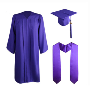 黒の卒業帽とガウン、学校向けカスタム、高品質大学卒業ユニセックスOEM制服、カラー・素材・大人・年齢別 - Product Image 3