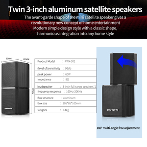 Mini 5.1 rạp hát tại nhà hệ thống âm thanh 3D Surround USB/TB/sợi/đồng trục 5.1 khuếch đại Surround kết hợp hệ thống loa vệ tinh - Product Image 6