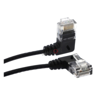 Câble Ethernet Cat6 ultra fin RJ45 coudé 0,25 m 0,5 m 1 m 2 m Cordon de raccordement réseau UTP 90 degrés Cat6 LAN pour ordinateur portable routeur