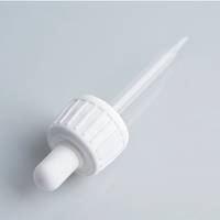 Bouchon compte-gouttes inviolable en plastique de 28mm avec pipettes en verre compte-gouttes pour bouteille de sirop ambré