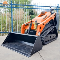 Livraison Gratuite : Mini-chargeuse compacte LOGWAY avec système de chenilles et commande hydraulique pilotée pour petits chantiers