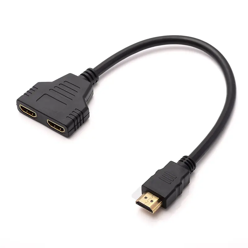 1080P HDMI cable Splitter 1x2 Ports Male Female Switcher Hub Adapter Video Switch Cable for DVD HDTV Xbox PS3 PS4 STB Projector