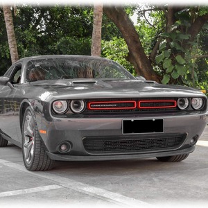 Moldura Decorativa para Parrilla Delantera ABS de Dodge Challenger, Color Rojo y Negro, Compatible con Modelos 15-20 - Product Image 3