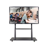 Papan Tulis LED Interaktif Sentuh Inframerah 55 65 75 86 98 110 Inci untuk Kelas Pintar