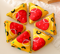 2025 nouvelle tendance Happy Funny Food Pizza Crew chaussettes chaussettes quotidiennes décontractées de haute qualité avec manchette inférieure respirante pour le printemps