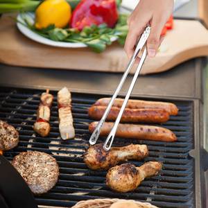 304 Stainless Steel Food Tongs with Long Handles Gold and Silver Steak <b>BBQ</b> Serving Tongs Ideal for Kitchen Cooking and Buffets - Product Image 4