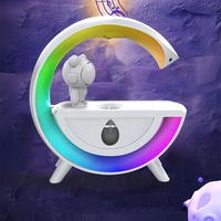 Lonvel Spaceman en forme d'humidificateur de gouttelettes d'eau Anti-gravité haut-parleur ménage USB humidificateur de lumière Anti-gravité à ultrasons