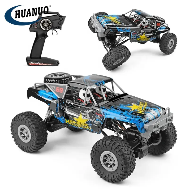 1/10th Electric 4WD Climber Off-Road Car 2,4 GHz 15 KM/H Camión de escalada de doble puente de alta velocidad Rc