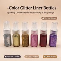 Peinture liquide scintillante multicolore non toxique pour le visage, facile à nettoyer, pour le corps, l'art facial, les festivals et les fêtes