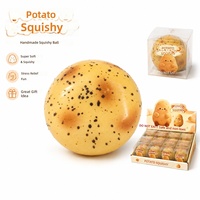 Balle Squishy Fait Main Kawaii en Forme de Pomme de Terre avec Blocs à l'Intérieur, Jouet à Presser Sonore aux Couleurs de Fruits pour Enfants et Adultes