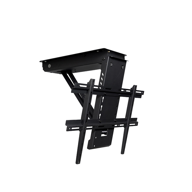 Motorized Flip-Down Ceiling Mount Remote-Controlled Electric TV Bracket SPCC Material 93LBS Weight Capacity