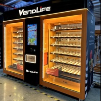 24 Uur Zelfbedieningswinkel Groenten Fruit Automatische Diepvriesautomaten Dubbele Kast Voor Retail Artikelen