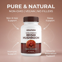 Capsules d'extrait de champignon Reishi OEM ODM sous marque privée – Soulagement du stress, soutien au sommeil, apaisement et relaxation pour adultes