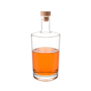 Nouveau design de <span class=keywords><strong>bouteille</strong></span> de distributeur d'alcool en verre transparent avec logo personnalisé <span class=keywords><strong>bouteille</strong></span> ronde de 750ml en verre avec bouchon en liège - Product Image 6