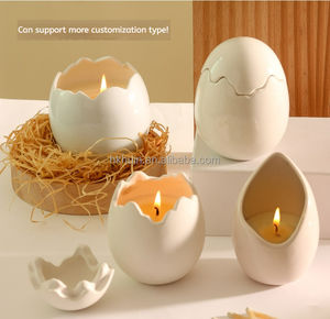 เทียนทรงไข่หอมเทียนไขถั่วเหลืองออกแบบโลโก้และสีได้ตามต้องการ - Product Image 6