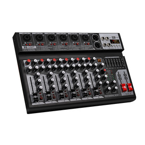 MX6 Factory Price 6 Channels broadcast console mixer Mini Audio Mixer for Family KTV <b>USB</b>/BT 18 99 Effects Record - Product Image 3