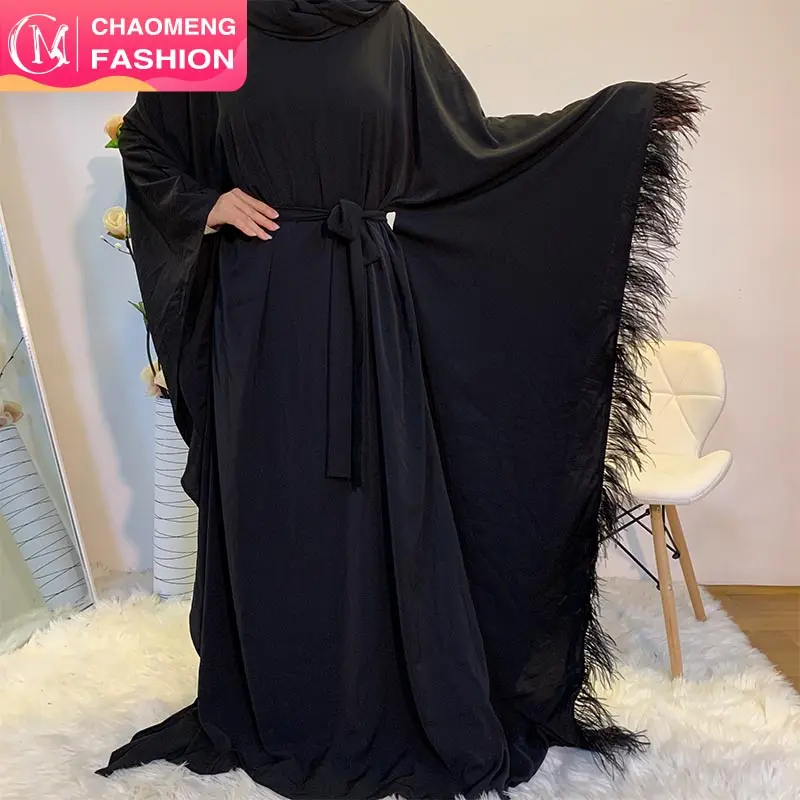 Vestido longo abaya feminino, vestido longo com cinto islâmico de dubai, turco e islâmico, 6317