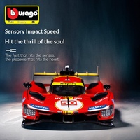 Bburago 1:24 Ferrari 2024 Champions Le Mans 499P # 50 Modèles de Voitures en Alliage Diecast Unisexe Collection de Jouets Cadeaux