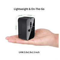 Adaptador de Viaje Universal RRTRAVEL con Puertos USB y Tipo-C, Enchufe con Toma de Corriente 6A 100-250V, Material PC+ABS, Compatible con Logotipo Personalizado