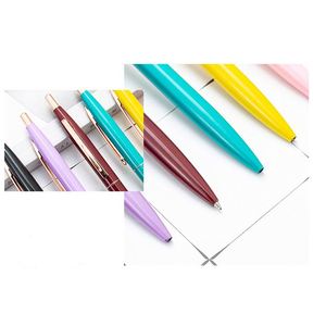 <b>Cheap</b> Bulk Multi-Color Button Press Metal Ballpoint Pen With Printed Custom Personal Logo for School Student Office Supplies - Product Image 2