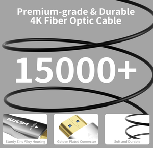 Câble <span class=keywords><strong>HDMI</strong></span> à fibre optique ZONG 4K câble optique mince <span class=keywords><strong>HDMI</strong></span> 2.0 bande passante 4K/60Hz 18Gbps pour moniteur HDTV jeu ordinateur portable Xbox <span class=keywords><strong>PS4</strong></span>/PS5 - Product Image 2